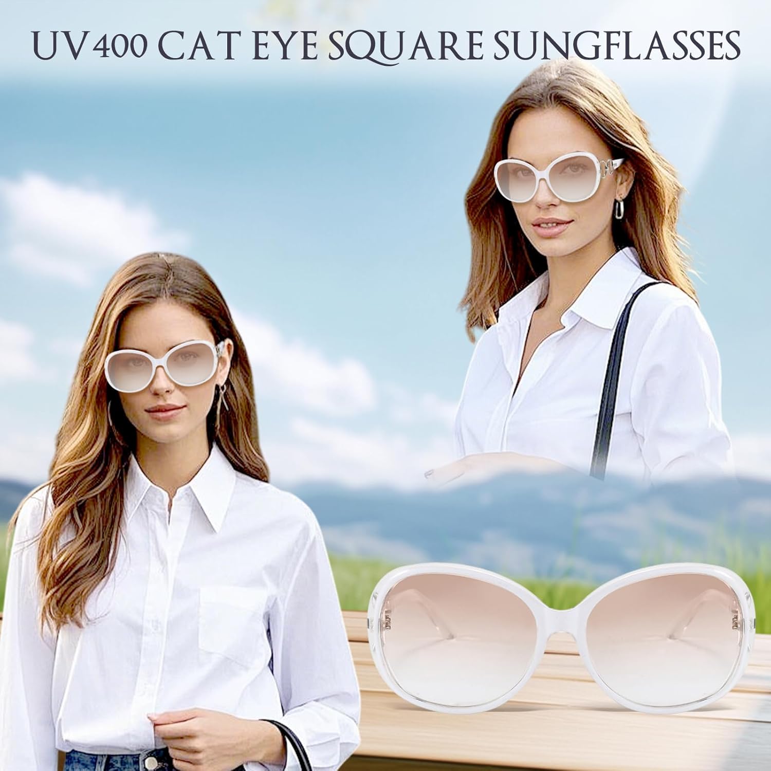 Oval Bifocal Reading Sunglasses for Women, Stylish UV400 Protection Reader Glasses for Outdoor Travel Driving - Image 5