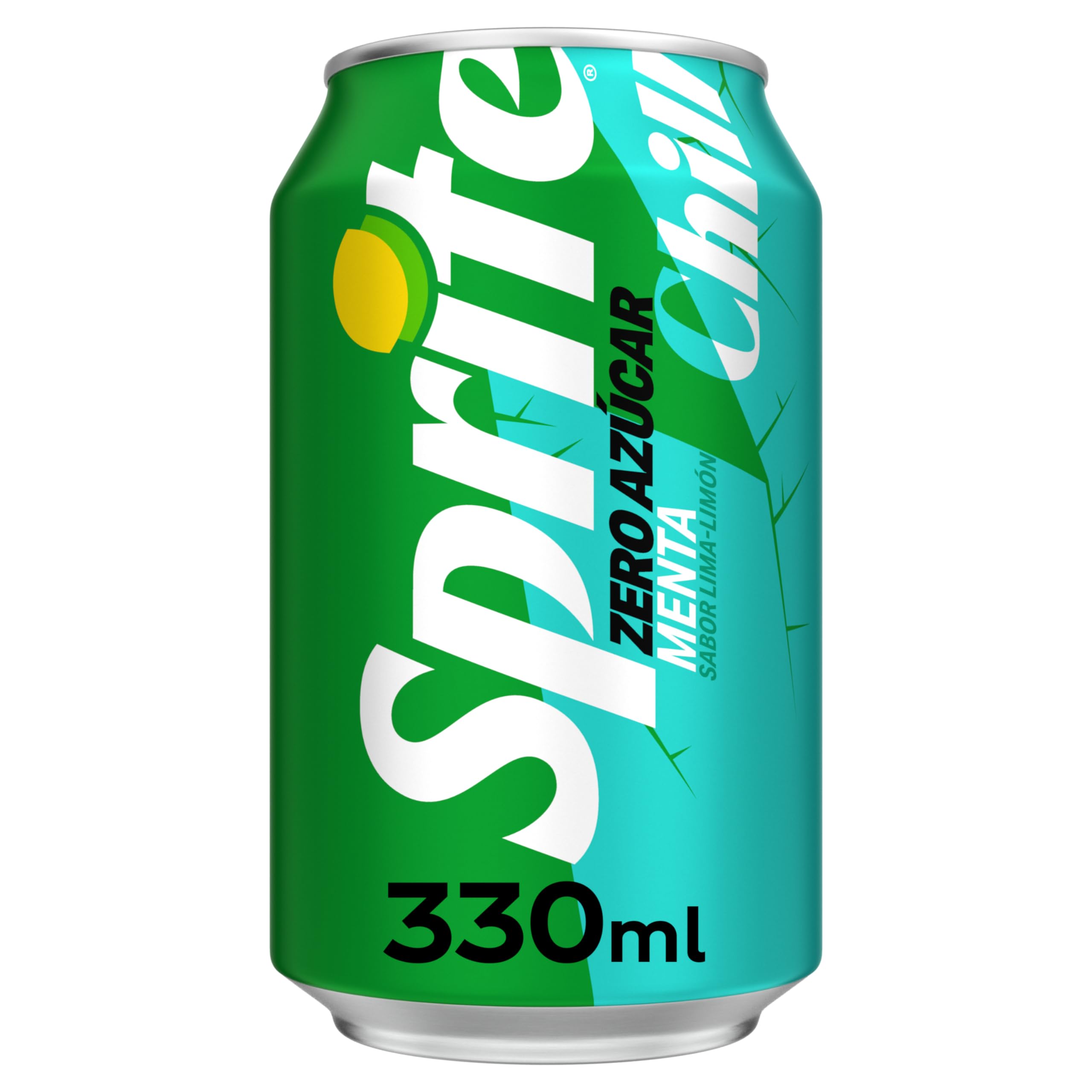 Sprite Zero Chill Mint, Refresco de Lima Limón sin Azúcar con Toque de Menta, Bebida Refrescante- Lata 330 ml