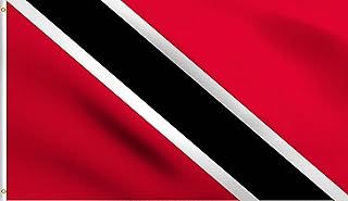 DMSE Trinidad and Tobago The Sun-Sea-Sand Banner Flag 2X3 Ft Foot 100% Polyester 100D Flag UV Resistant (2' X 3' Ft Foot)
