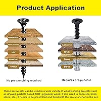 Vista 24 de Tornillos de madera M3 x 1-1/4 pulgadas, tornillos de madera cortos, tornillos pequeños de cabeza plana, tornillos autorroscantes para paneles