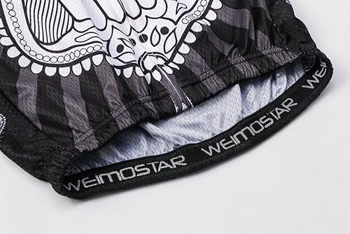 Miniatura 7 de Weimostar Camiseta deportiva para hombre cómoda para ciclismo para uso al aire libre para bicicleta de montaña Un cráneo, Negro/Azul, Eveil Negro,