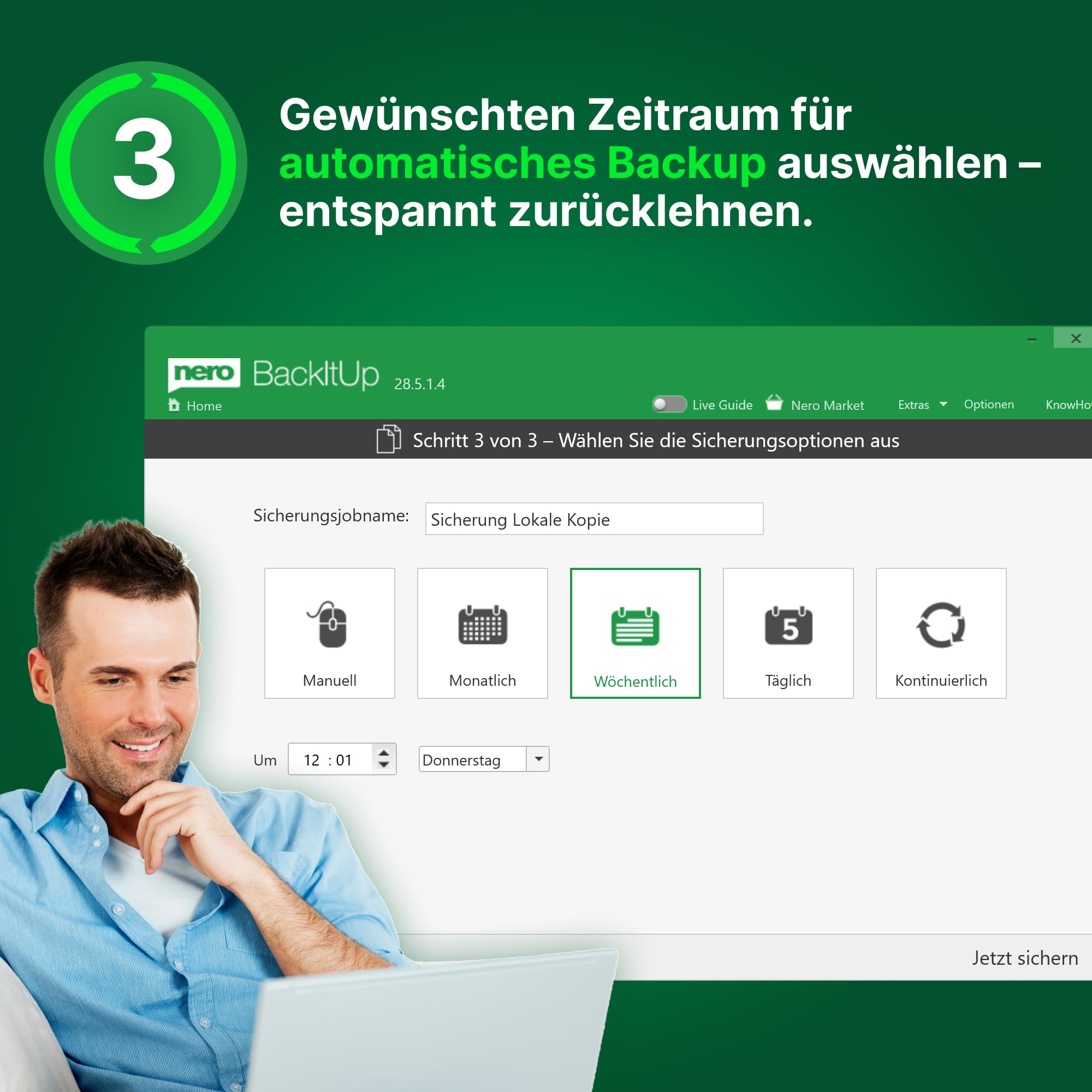 Backup Software Nero BackItUp – Ausgezeichnete Datensicherung mit Auto-Backup, Cloud, Recovery & Verschlüsselung | Lifetime Lizenz | 1 PC | Windows 11/10/8/7