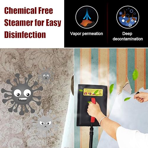 Miniatura 4 de Moccha - Pelacapeles, limpiador sin productos químicos con largo tiempo de funcionamiento, incluye 2 asas, herramienta de vapor portátil para papel