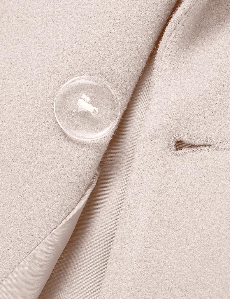 IDEALSANXUN Cappotti lunghi di lana per le donne Autunno Inverno Trench Doppiopetto Giacche eleganti
