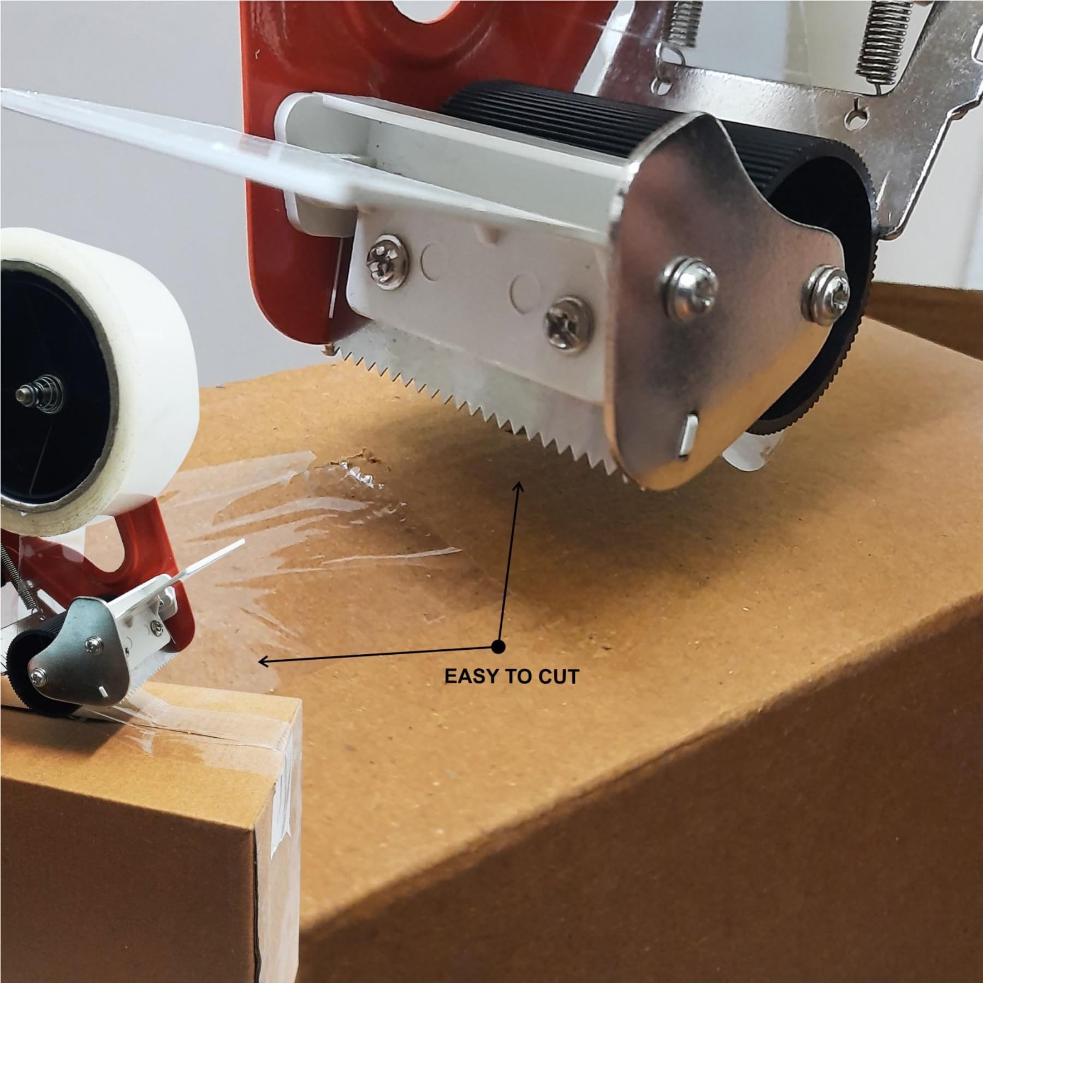 Singhal Gun Roll 2 inch Tape Dispenser and Packaging Cutter Tool for Home, Office, School, Industry, Office Use with Stainless Steel Blade 1