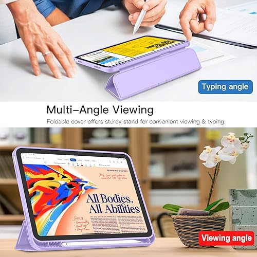 Miniatura 262 de iMieet (A16) Funda de 11 pulgadas 2025/10ª generación de 10.9 pulgadas 2022 con soporte para lápices, funda inteligente con soporte triple y parte