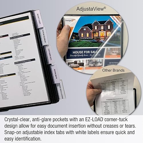 Miniatura 9 de Ultimate Office AdjustaView - Organizador de referencia de escritorio de 10 bolsillos con base de almacenamiento de suministros y bolsillos de carga