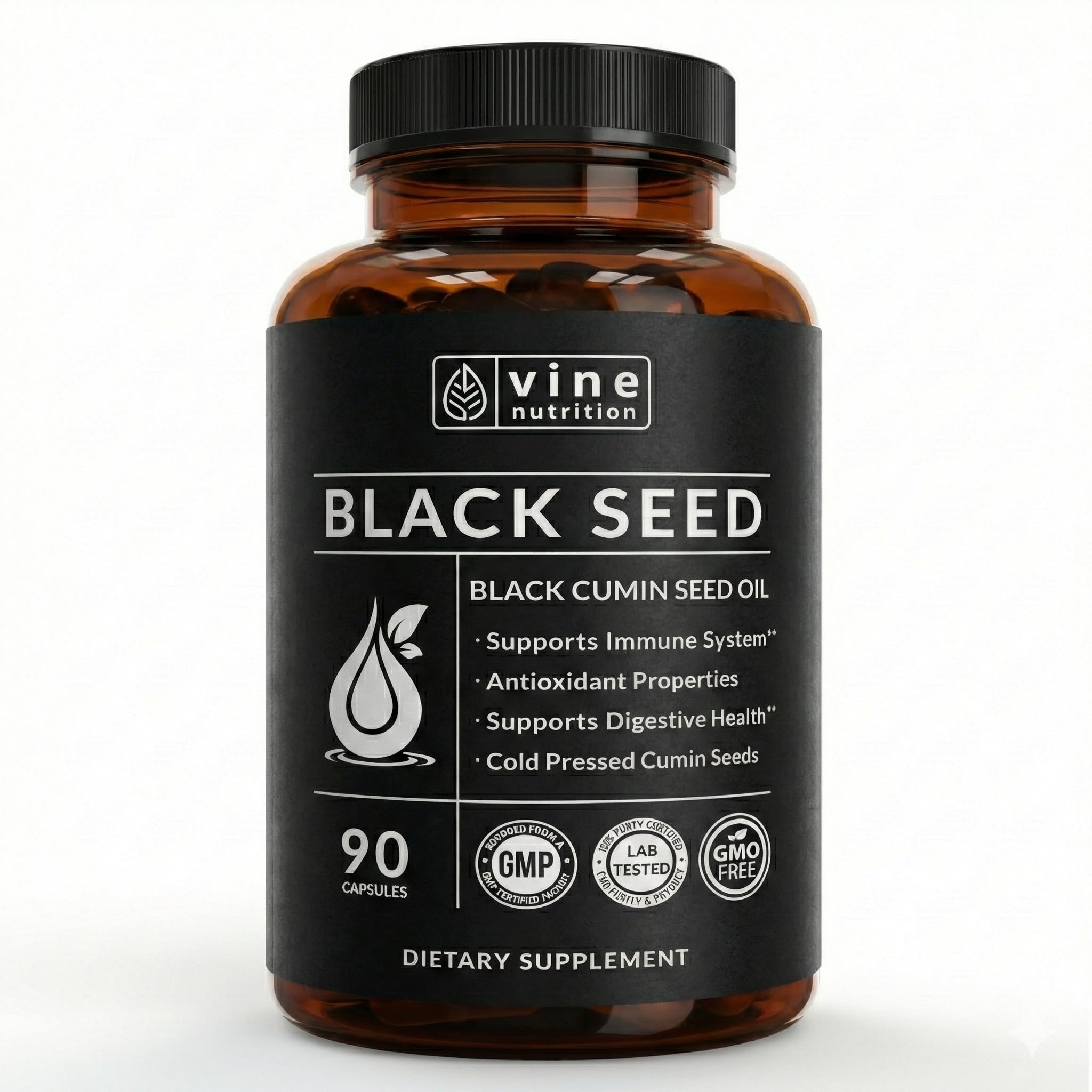 Black Seed Oil Capsules – 500 mg Cold-Pressed Nigella Sativa – Immune, Joint & Heart Health Support – Natural Antioxidant & Anti-Inflammatory – Non-GMO, Made in USA, GMP Certified