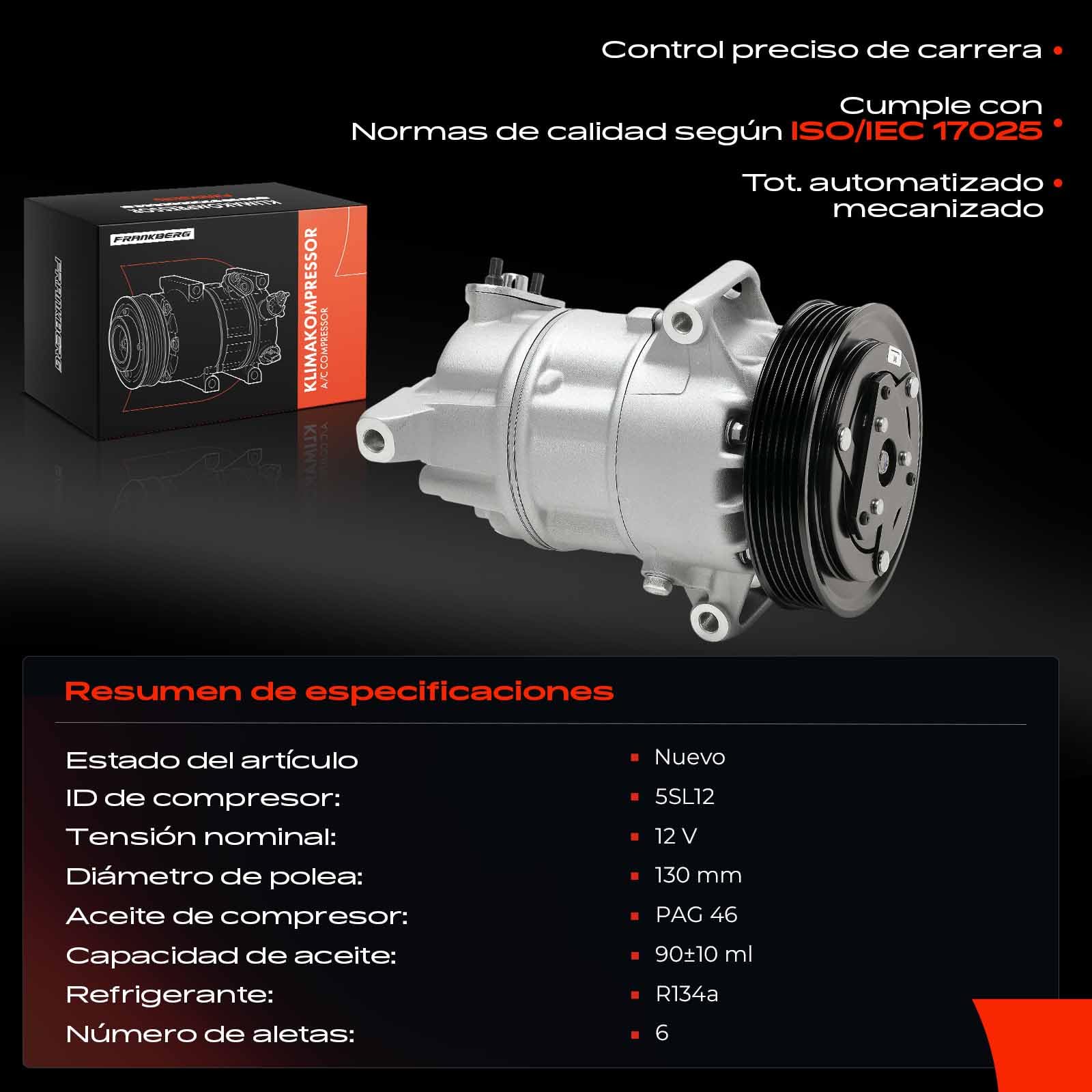 Frankberg Compresor de aire acondicionado, diésel, 50509535