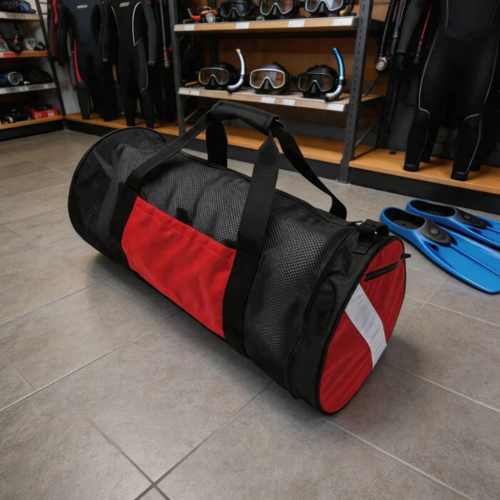 Borsa Rete Sub 78 L Sacca a Rete Pieghevole Traspirante Attrezzatura Sportiva per Apneisti, Immersione, Immersione senza Bombole, Pesca Subacquea