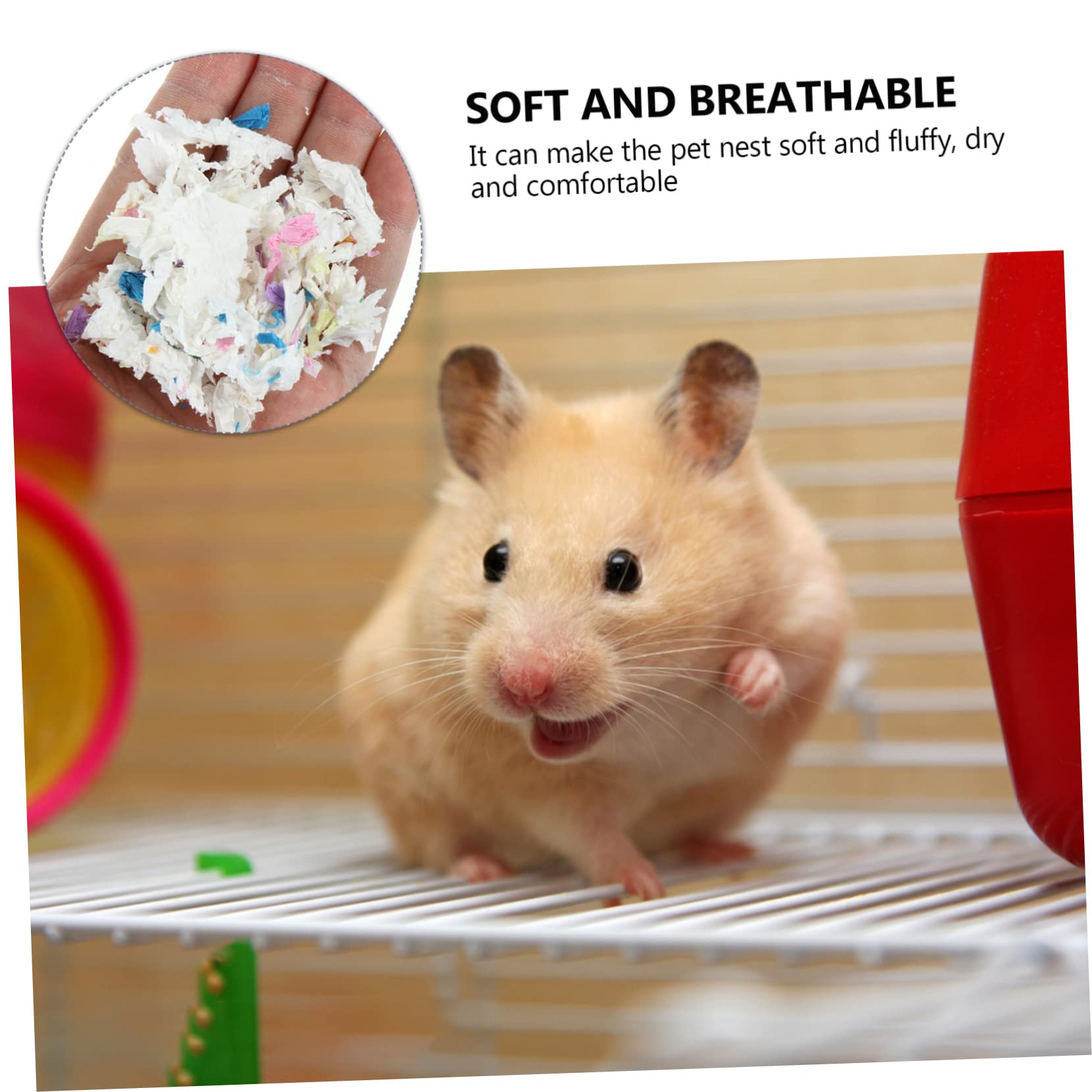 UPKOCH Rivestimento per Gabbia per Piccoli Animali 450g in Carta Assorbente Riciclata, Confortevole e Previene L'umidità nella Lettiera per Criceti e Conigli