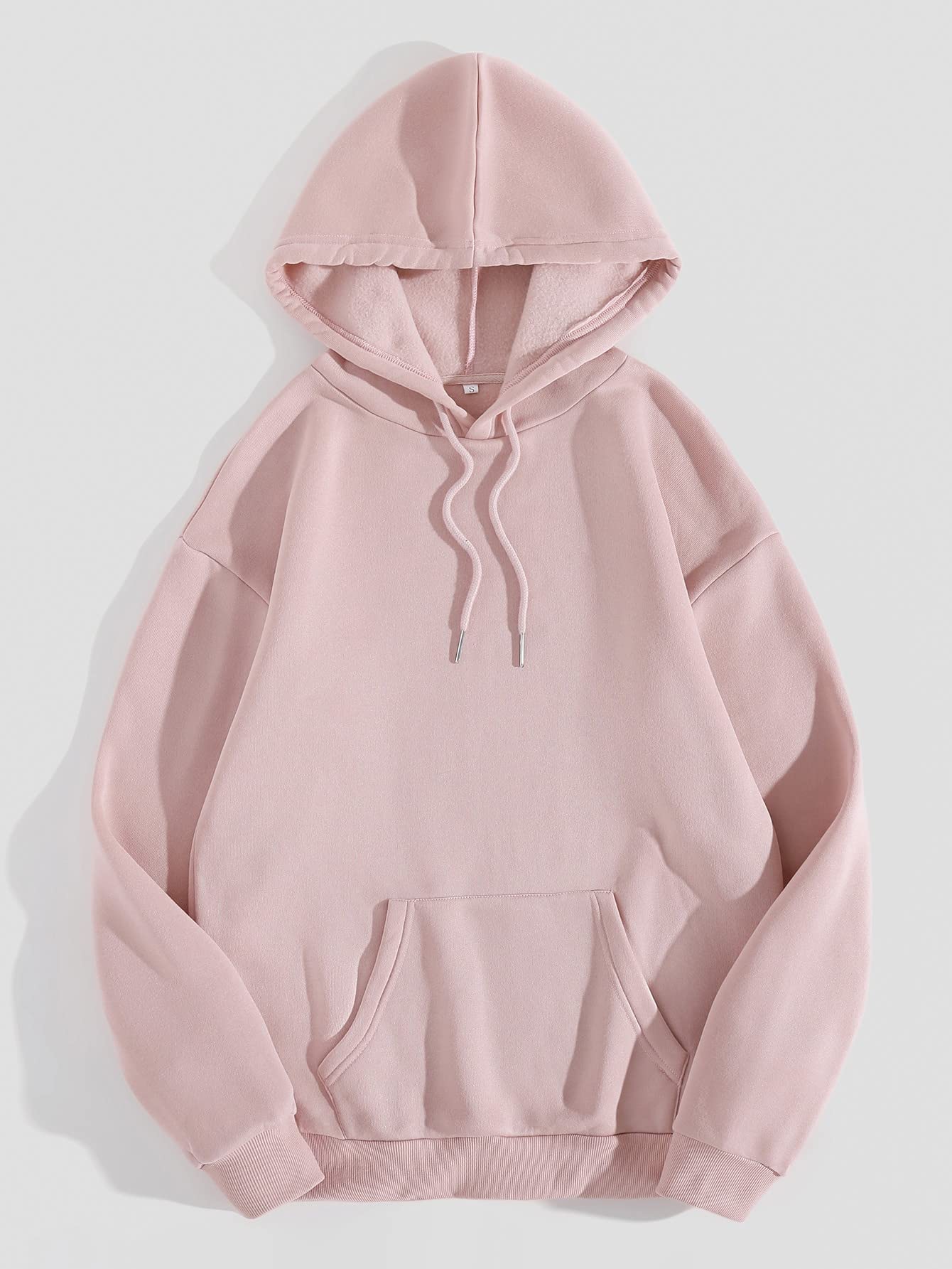 Sweat à capuche rose avec cordon idéal pour cocooning en taille M