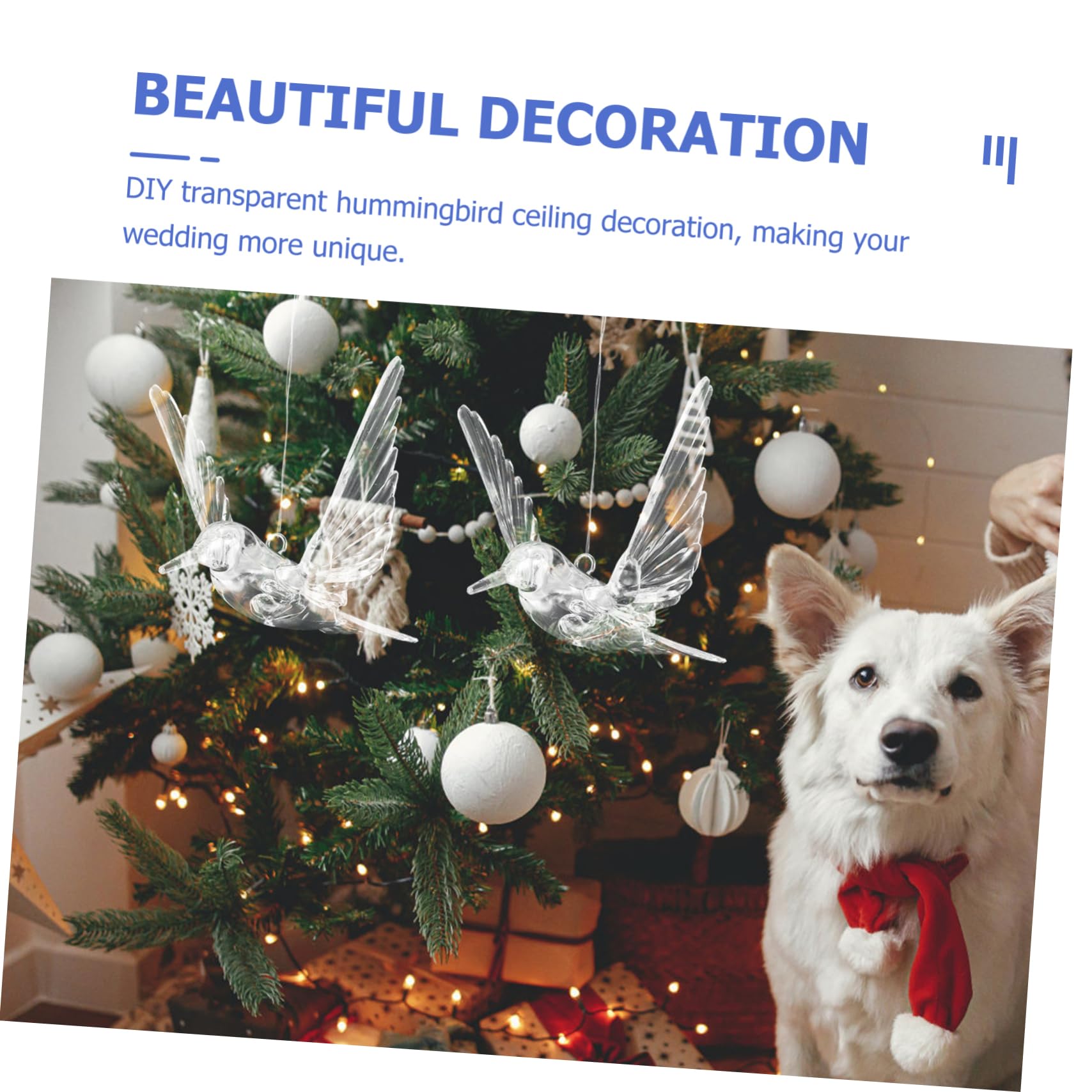PartyKindom 4 Sätze DIY Transparenter Vogel Kristall Hochzeit Deckendekorationen Vögel Ornamente Für Weihnachtsbaum Hochzeitsdekor Ornamente Zum Basteln Deckenornament 10 Stück * 4