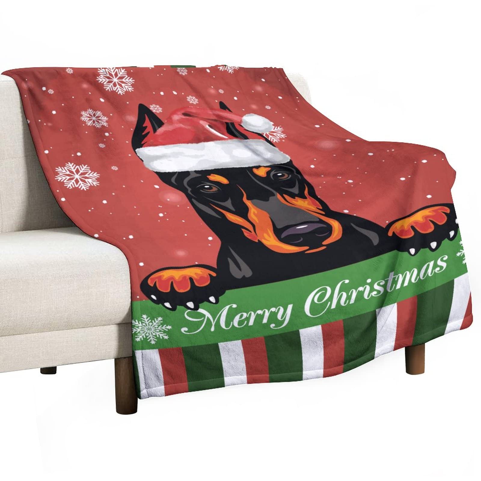 Couverture polaire pour chien le cadeau de Noël idéal en flanelle douce rouge et verte