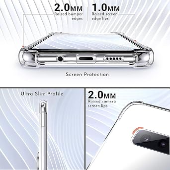 Silverback for Galaxy S10e Case Clear with Ring Kickstand, Protective Shock -Absorbing Bumper Shockproof Phone Case for Samsung Galaxy S10e -Clear