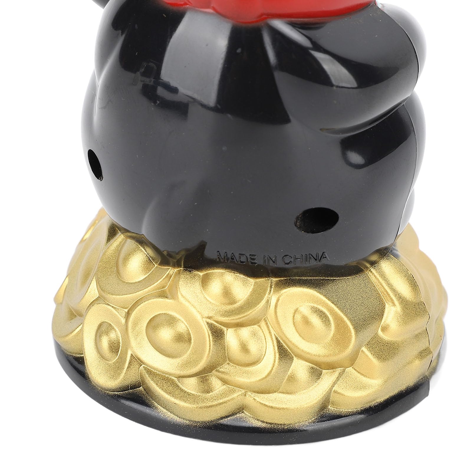 Greensen Maneki Neko Machający Kot, Zasilany Bateriami, Talizman Szczęścia, Śliczna Figurka Dekoracyjna na Biurko, Akcesoria do Mieszkania, 10,5 cm