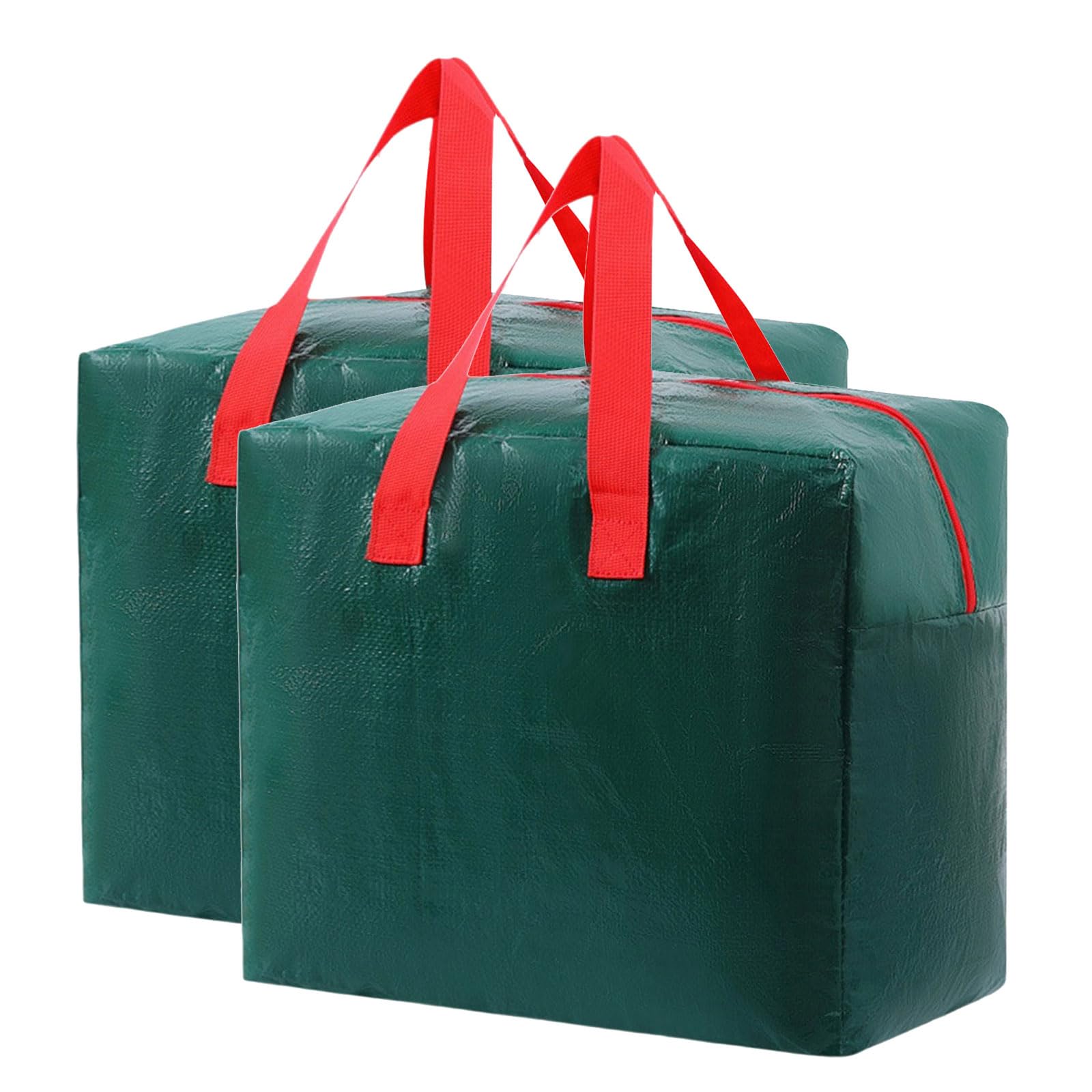 Tsophreniq Green Christmas Storage Bag For Holiday Decorations Spacious Waterproof Materials With Reinforced Handles Waterproof Christmas Storage