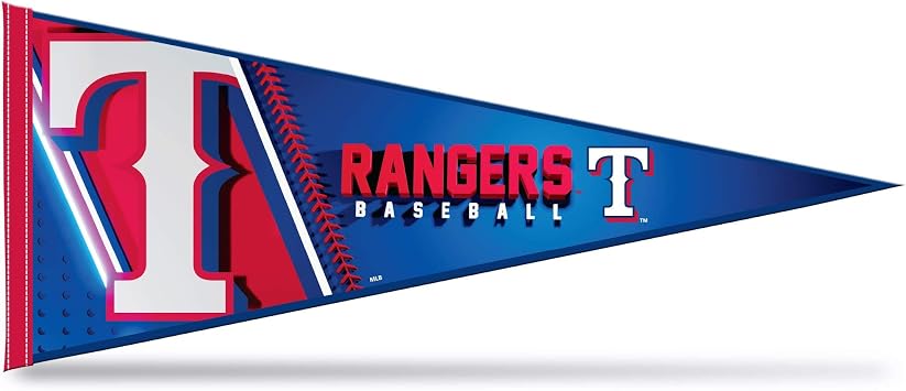 Rico NPNT5001 Tx Rangers Soft Felt 12" X 30" Pennant with Header Card