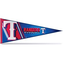 Rico NPNT5001 Tx Rangers Soft Felt 12" X 30" Pennant with Header Card