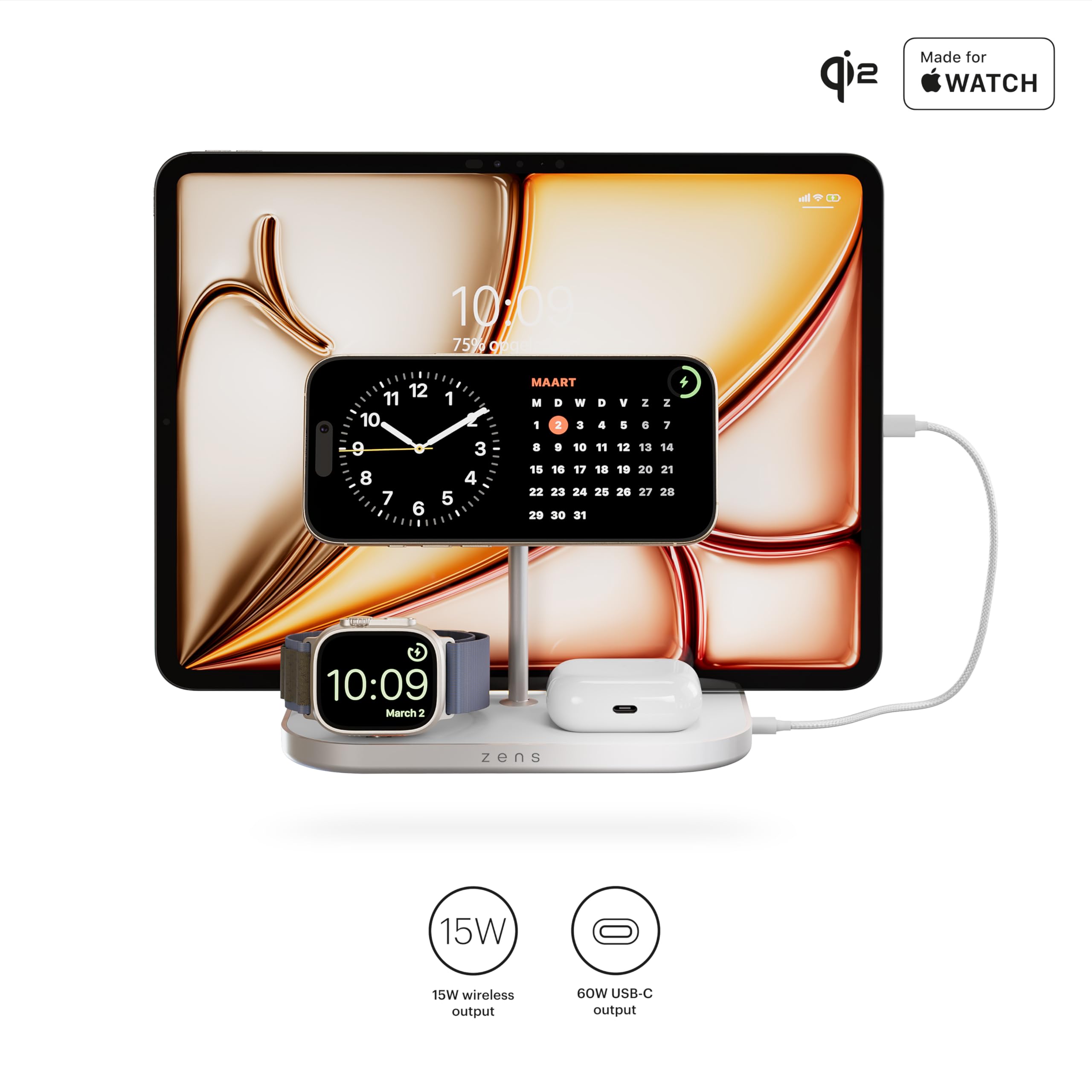 Carica la 4-in-1 Wireless Charger Zens - Dettaglio