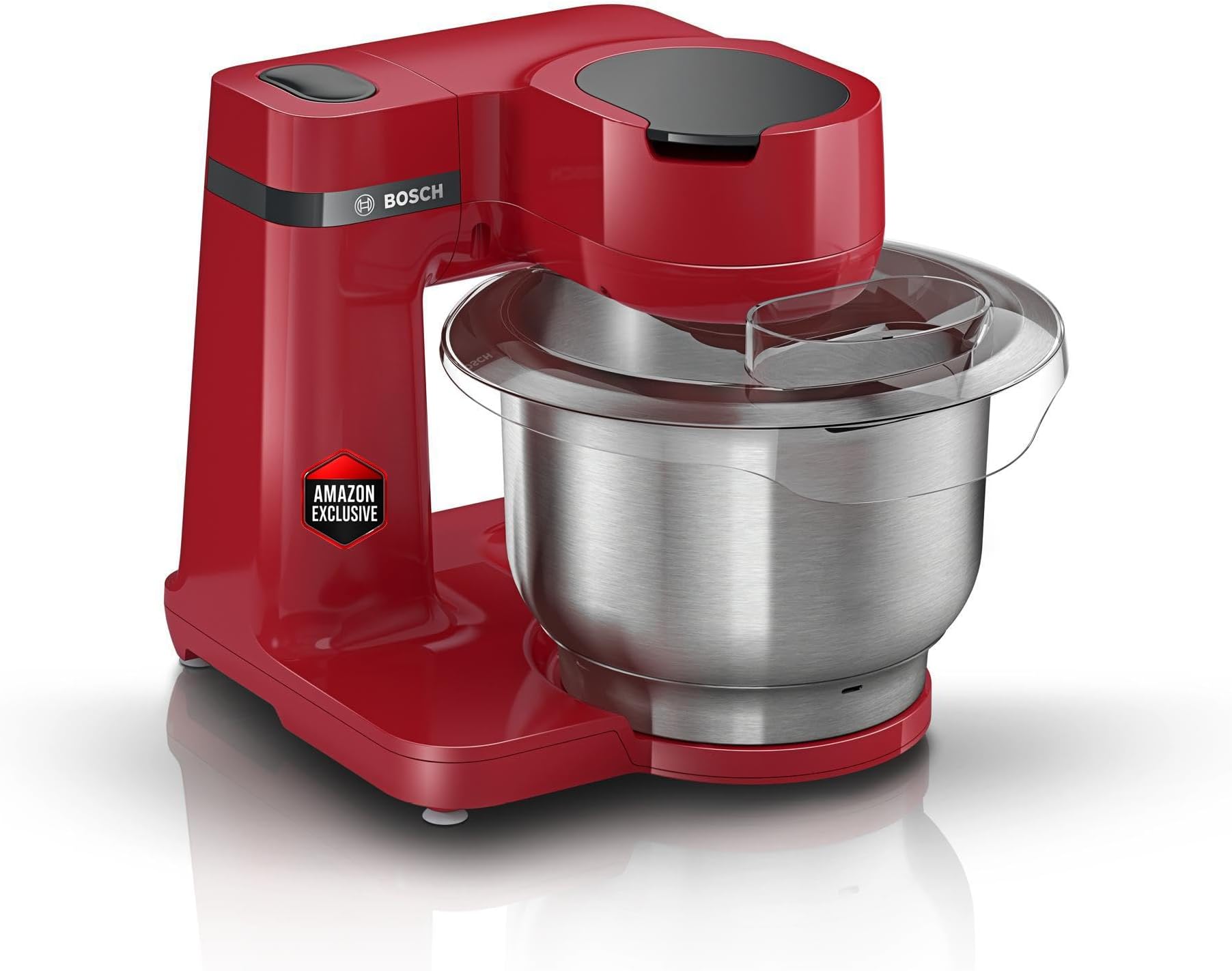 Kitchen Machine,700 Watt, 4 Speed Settings, 3.8 Liter Bowl, Whisk, Stirrer & Kneading Hook, Continuous shredder with 3 discs Red Colour-MUMS2ER01G,1 Year Manufacturer Warranty