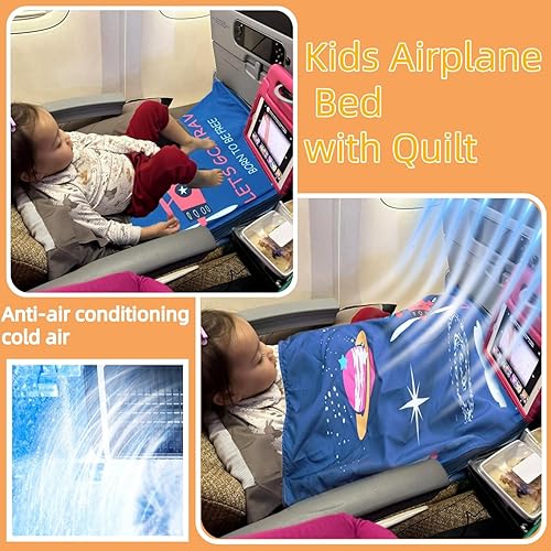 Miniatura 2 de Cama de avión para bebé, extensor de asiento de avión para niños, cama de viaje para niños, cama de viaje portátil para niños, esencial de viaje
