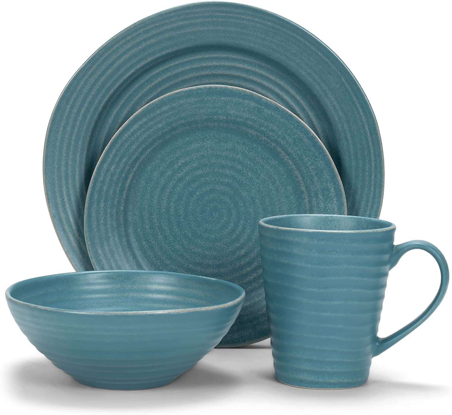 Porcelanowy zestaw zastawy stołowej, nowoczesna prążkowana ceramiczna zastawa stołowa do kuchni i jadalni