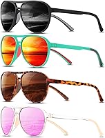 KUGUAOK Polarized Aviator Sunglasses Men Women UV400 Sports Running Shades Vintage Trendy Style