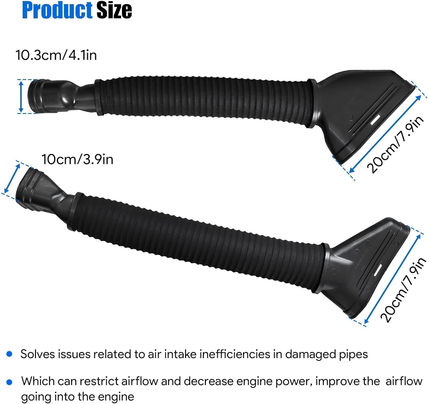Air Intake Hose Left & Right Fit for Mercedes Benz ML350 2012-2016 / GL350 2013-2016 4Matic V6 Diesel 3.0 Air Duct Hose Replaces # 6420948897 6420948797