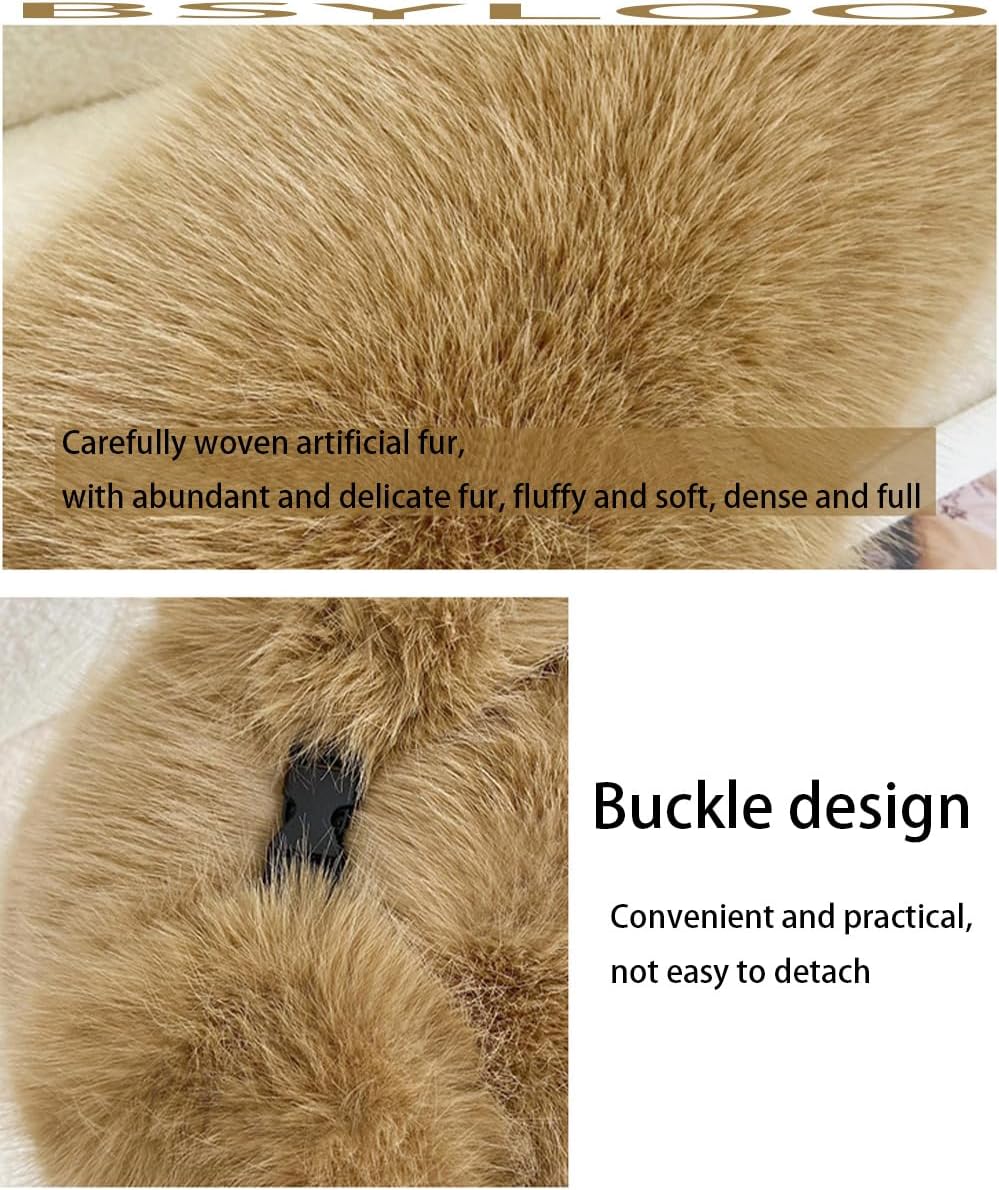 Women's Fluffy Trapper Hat, Long Pile Faux Fur Ushanka hat with Buckle, Luxurious Mink-Style Winter Warm Hat - Image 4