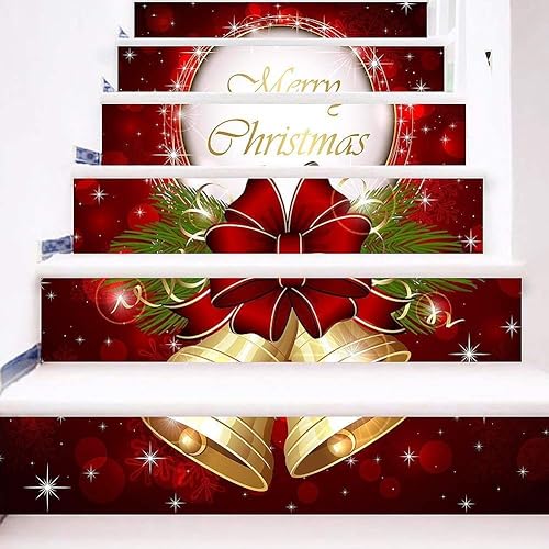 CalcomanĂas de Navidad 3D para escaleras, 6 piezasjuego de calcomanĂas de Navidad para escaleras extraĂbles, calcomanĂas de vinilo para pared para CalcomanĂas de Navidad 3D para escaleras, 6 piezasjuego de calcomanĂas de Navidad para escaleras extraĂbles, calcomanĂas de vinilo para pared para
