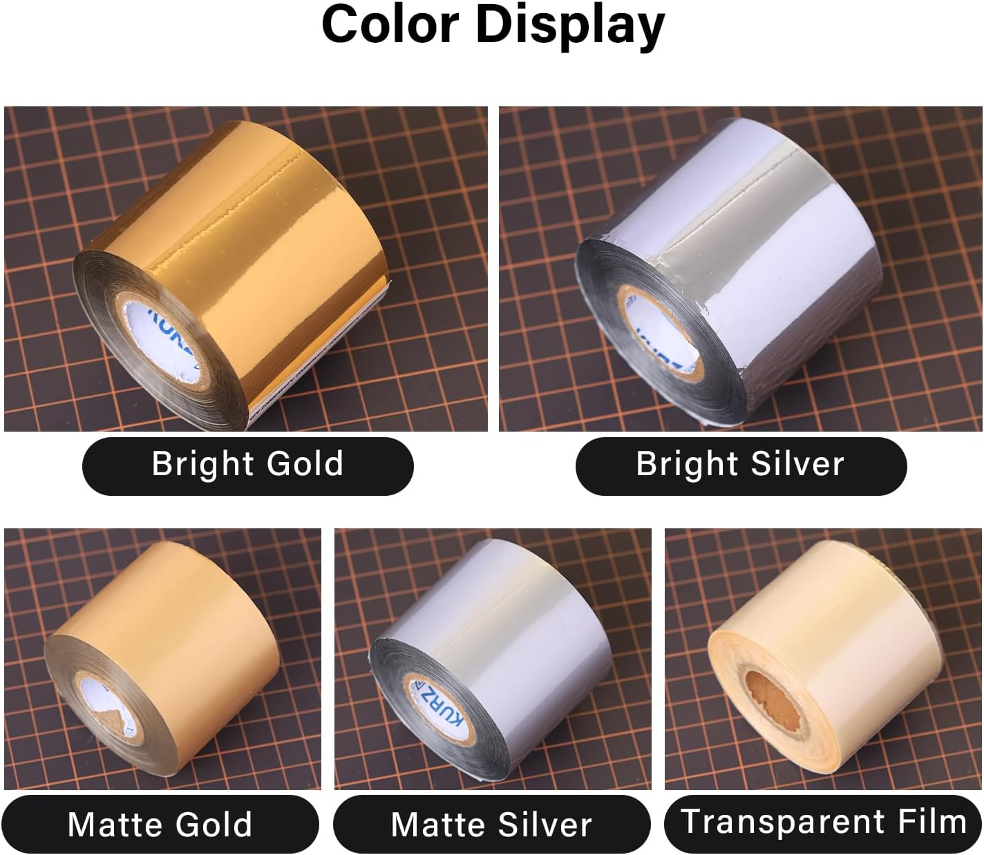 wuta 400ft High Gloss Clear Hot Stamping Foil for Leathercraft Leather, PVC Plastic, PVC Film, Paper– Superior Adhesion