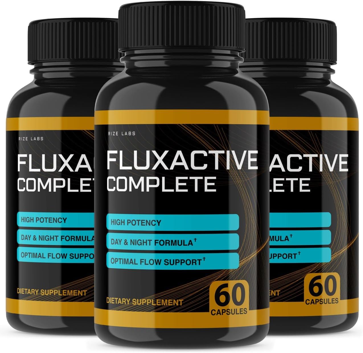 rize labs - Fluxactive Complete Advanced Formula Supplement for Men (Pack of 3) (180 Capsules)