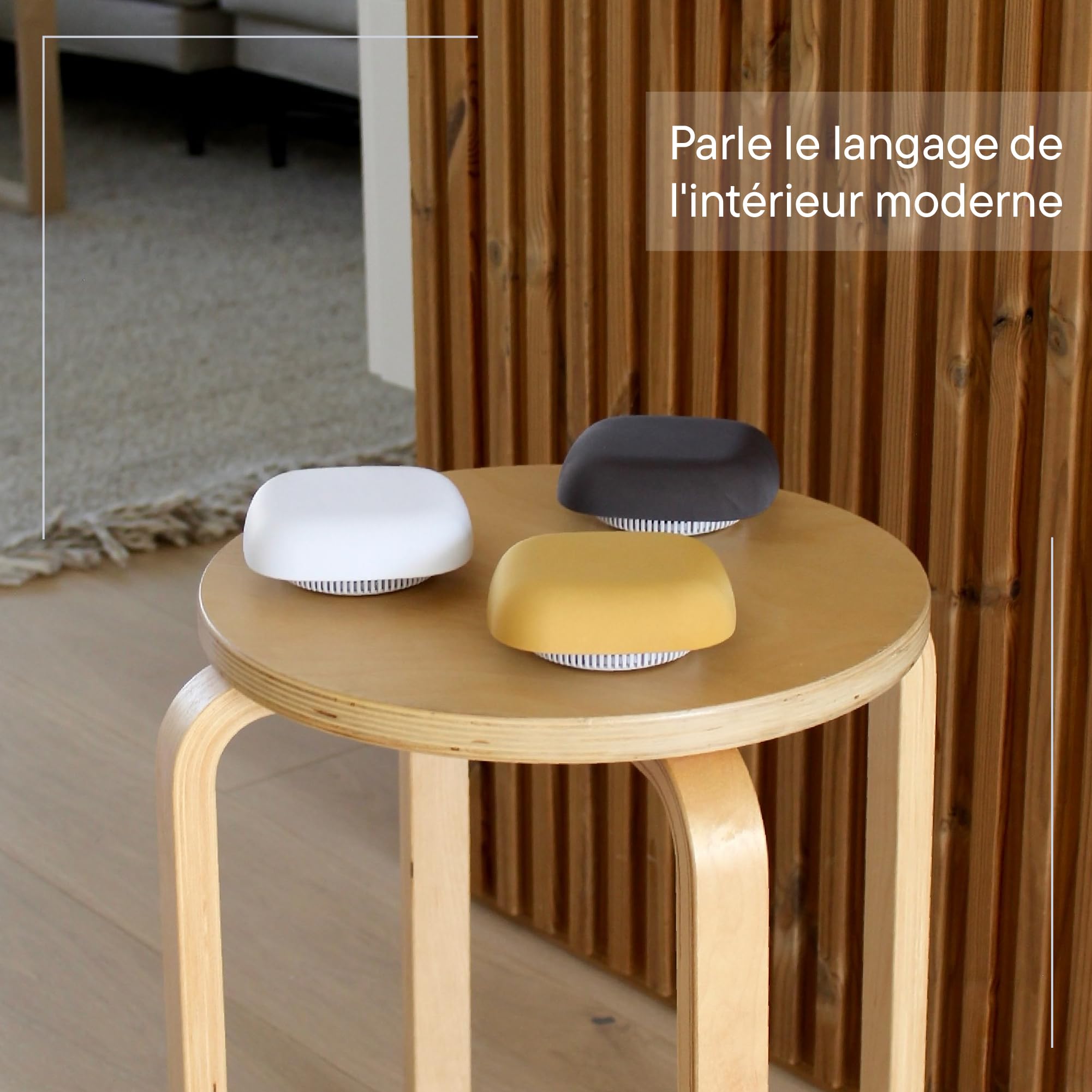 Jalo Kupu 10 Détecteur de Fumée - Alarme Incendie Optique pour la Maison - 10 Ans Pile au Lithium - Design Scandinave - Blanc