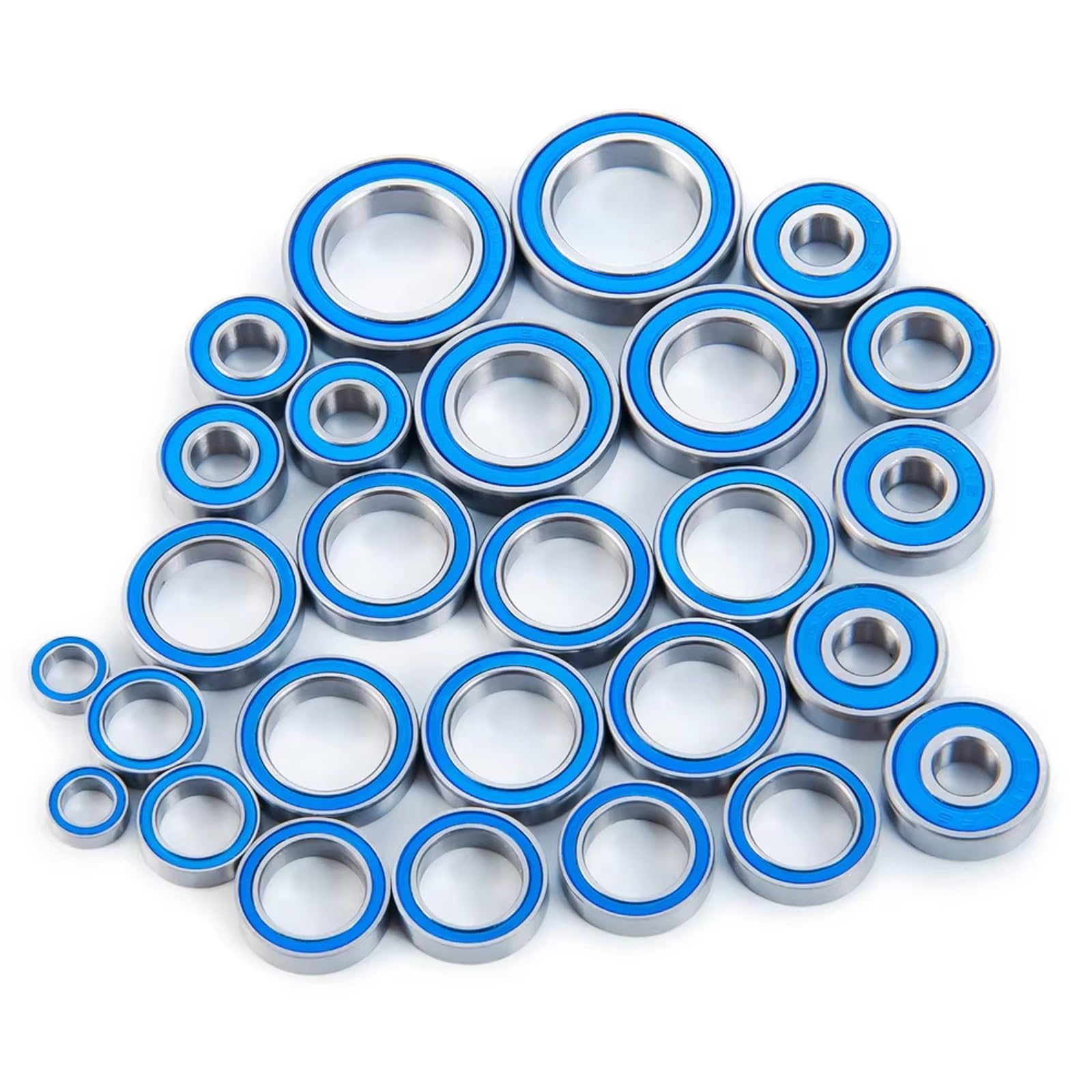 Rodamientos Bolas RC para Maxx 4S 1/10 27 Piezas Kit De Cojinetes Sellados para Cubo De Rueda RC Accesorios para Modelos De Camión Y Coche Piezas De Repuesto Mejoradas