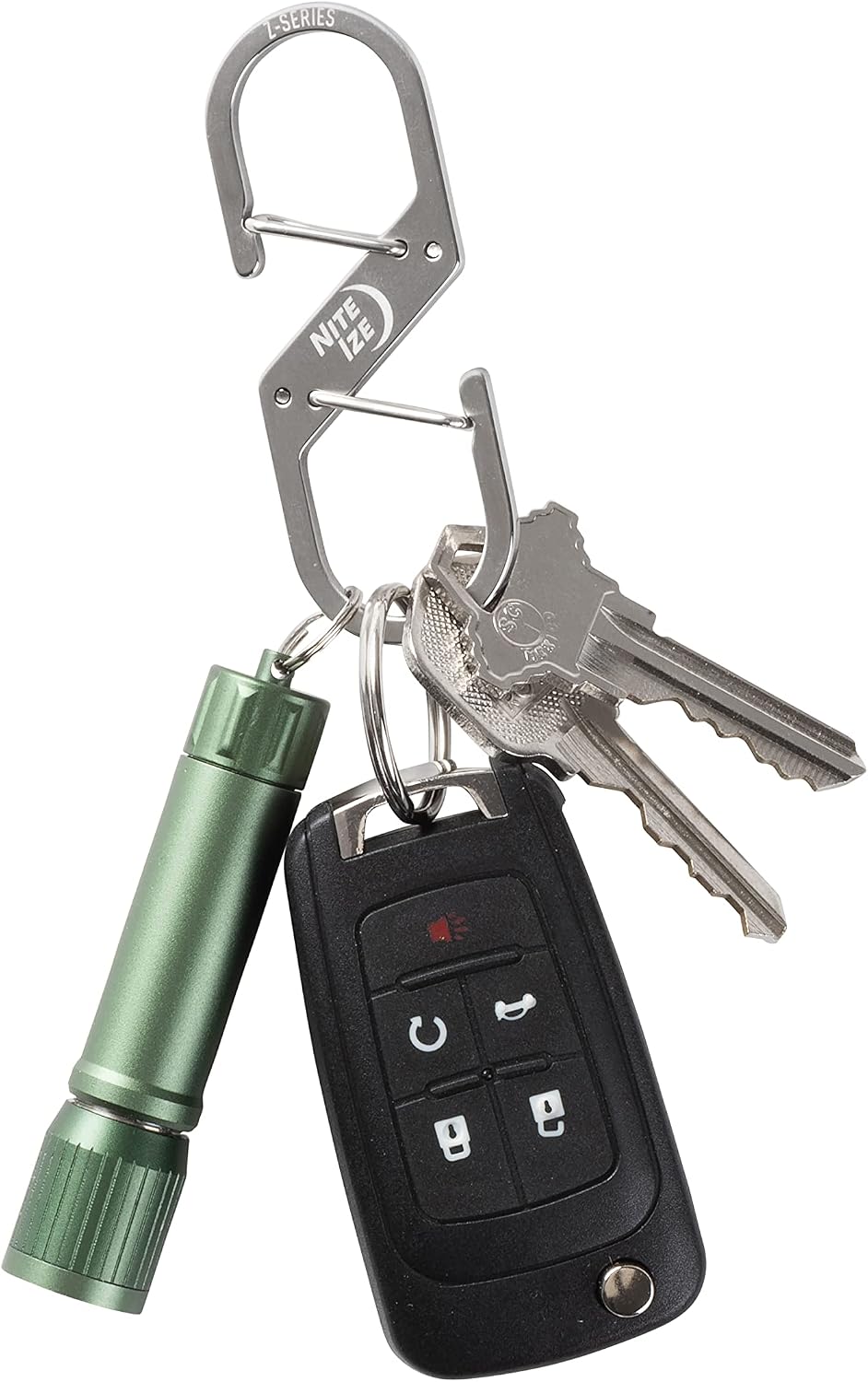 Nite IZE Z-Series Dual Carabiner, Double Gated Steel Clip image 2