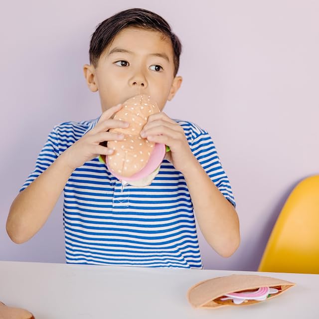 Foto 7 de 8 de Melissa & Doug Alimentos de Fieltro para Hacer Sándwiches, Alimentos de Juguete con 33 Piezas