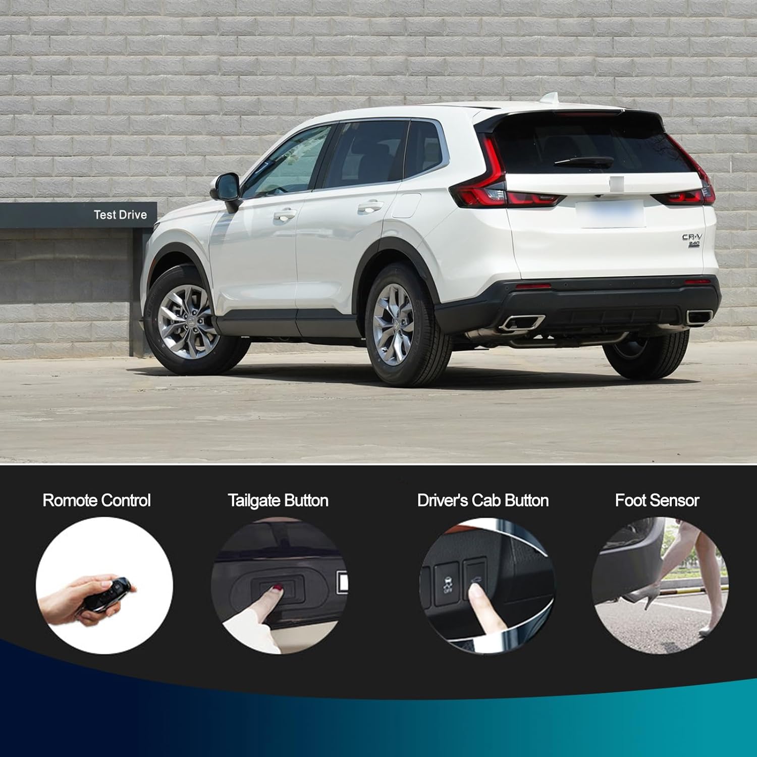 Power Liftgate Kit Compatible with Honda CR-V 2023 2024 2025 Electric Tailgate System with Hands-Free Automatic Back Door Car Trunk Lift Support Rod