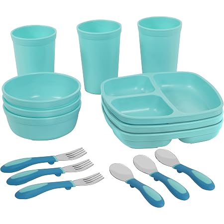Peterson Housewares Toddler Meal Set Blue for Kids