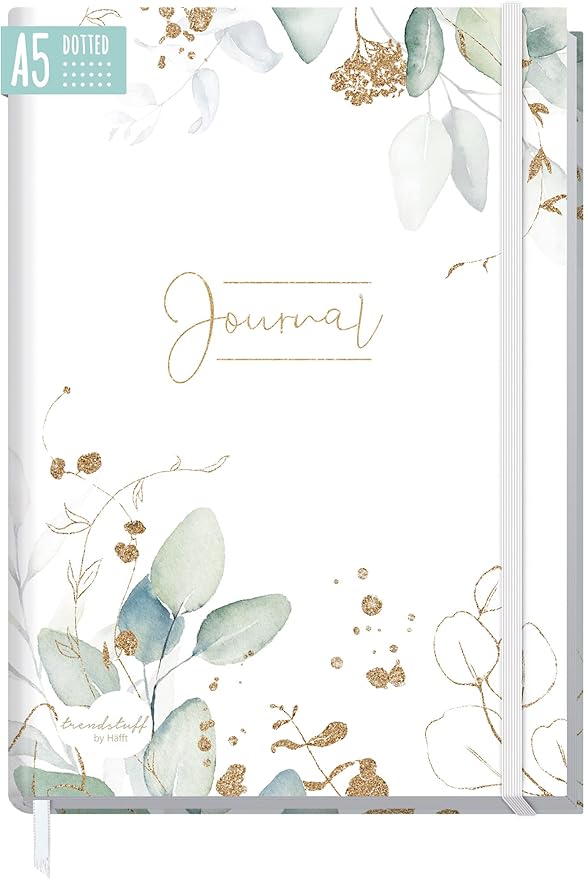 Taccuino A5+ Paper&amp;You - 156 Pagine, Copertina Flessibile Oro, Elastico, Sostenibile