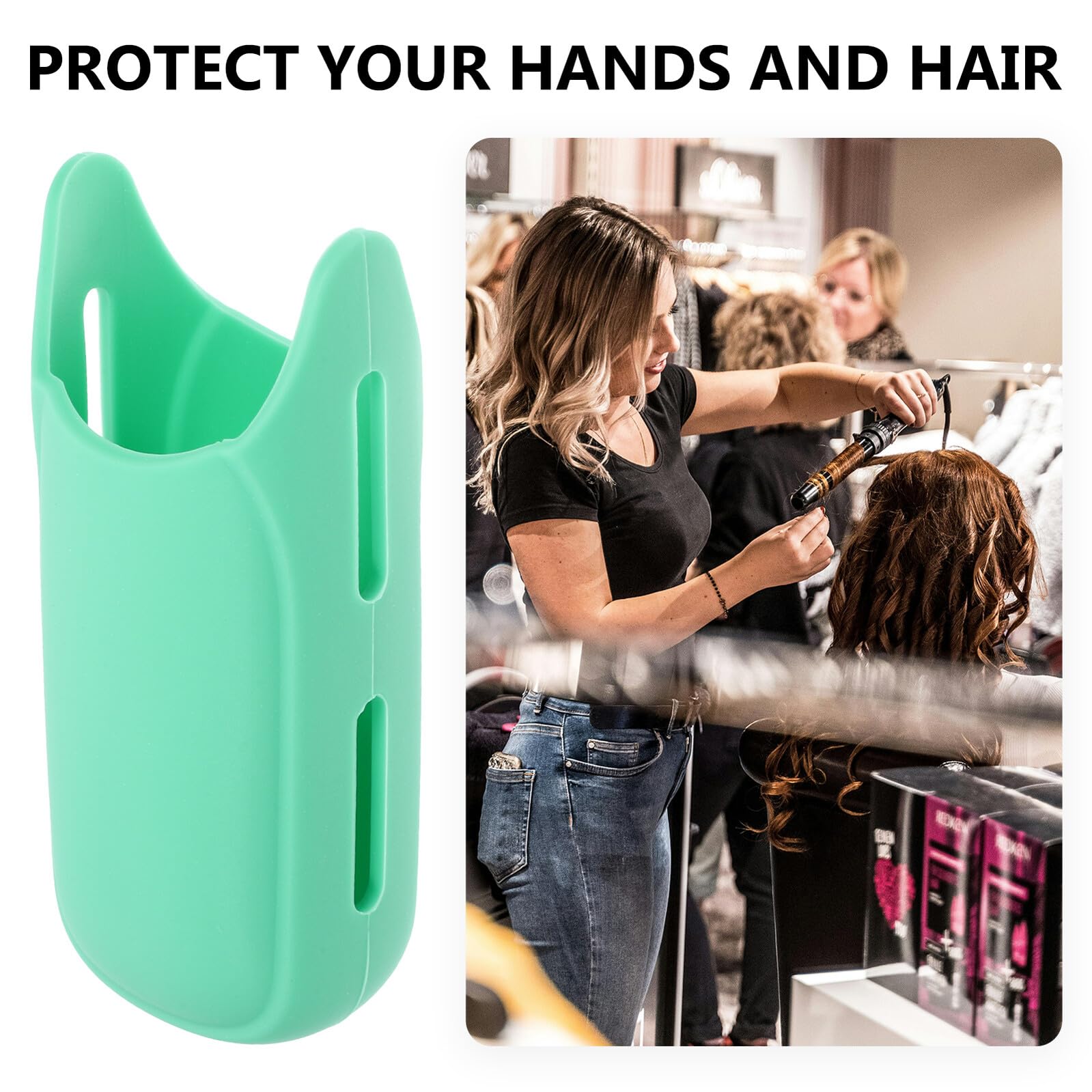 Funda Protectora de Silicona Resistente al Calor Diseño Ligero y Funcional Desmontable y Lavable para Planchas y Rizadores de Pelo para Uso Seguro Peinado