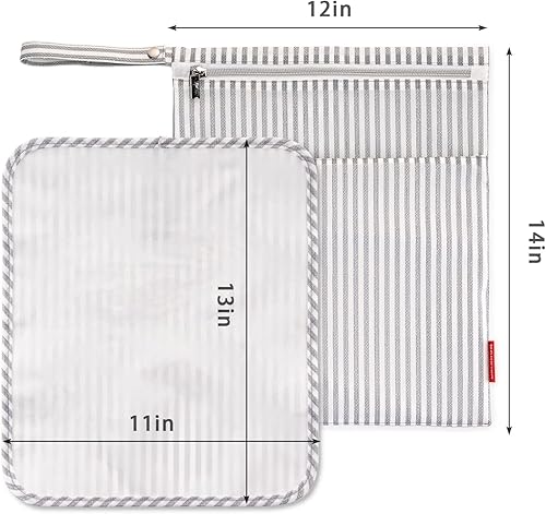 Miniatura 4 de Bolsa húmeda y seca para almacenamiento de piezas de extractores de leche, bolsa impermeable de piezas de bomba con tapete para colocar en el