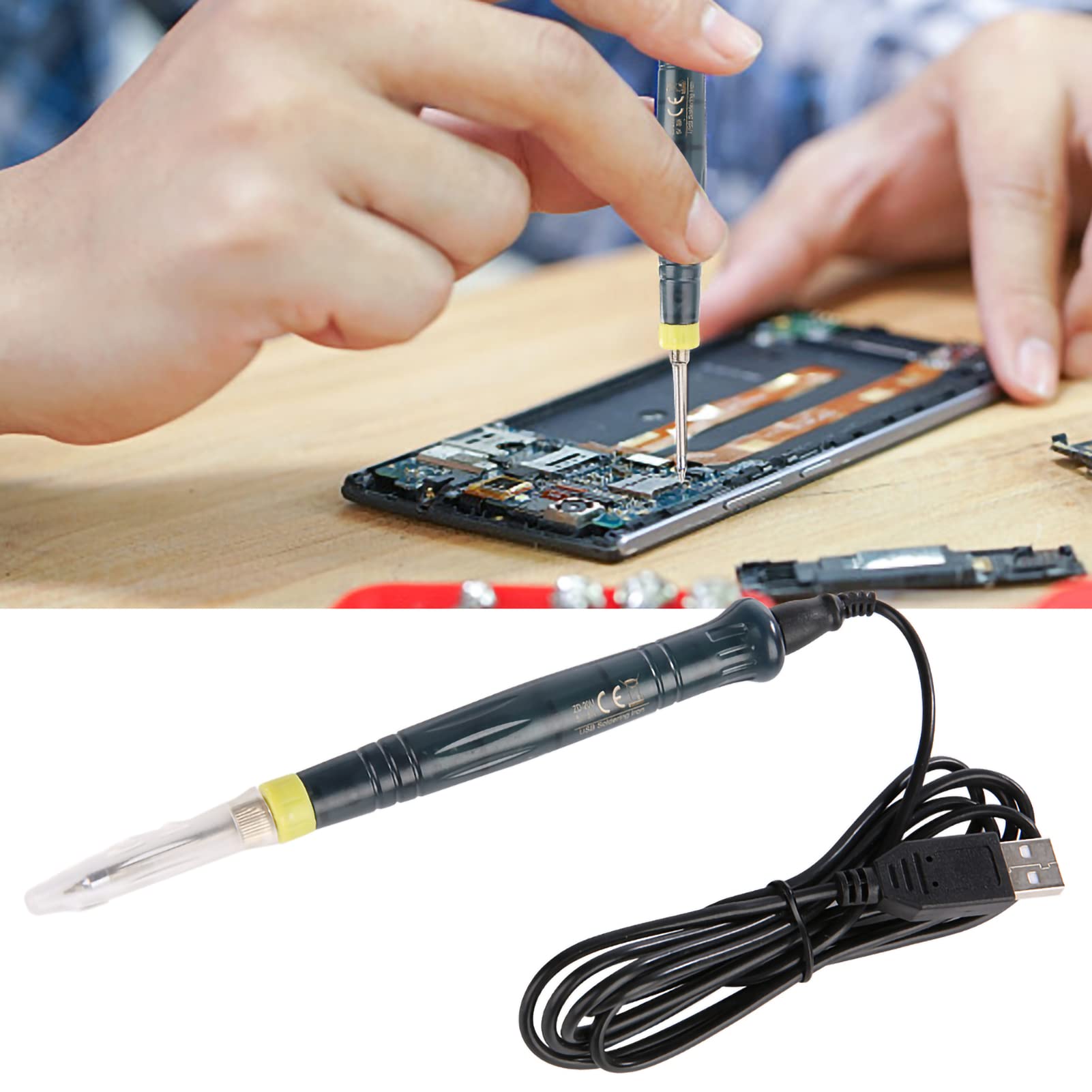 USB Electric Soldering Iron Portable 5V 8W DIY SMD PCB Repair Tool Compact Size and Light Weight for Electronics Repair