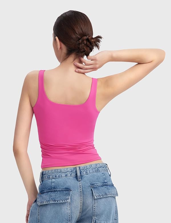 PUMIEY Tank Top for Women Sleeveless Double Lined Summer Going Out Top, Blush XX-Large by PUMIEY - Used condition - Image 9
