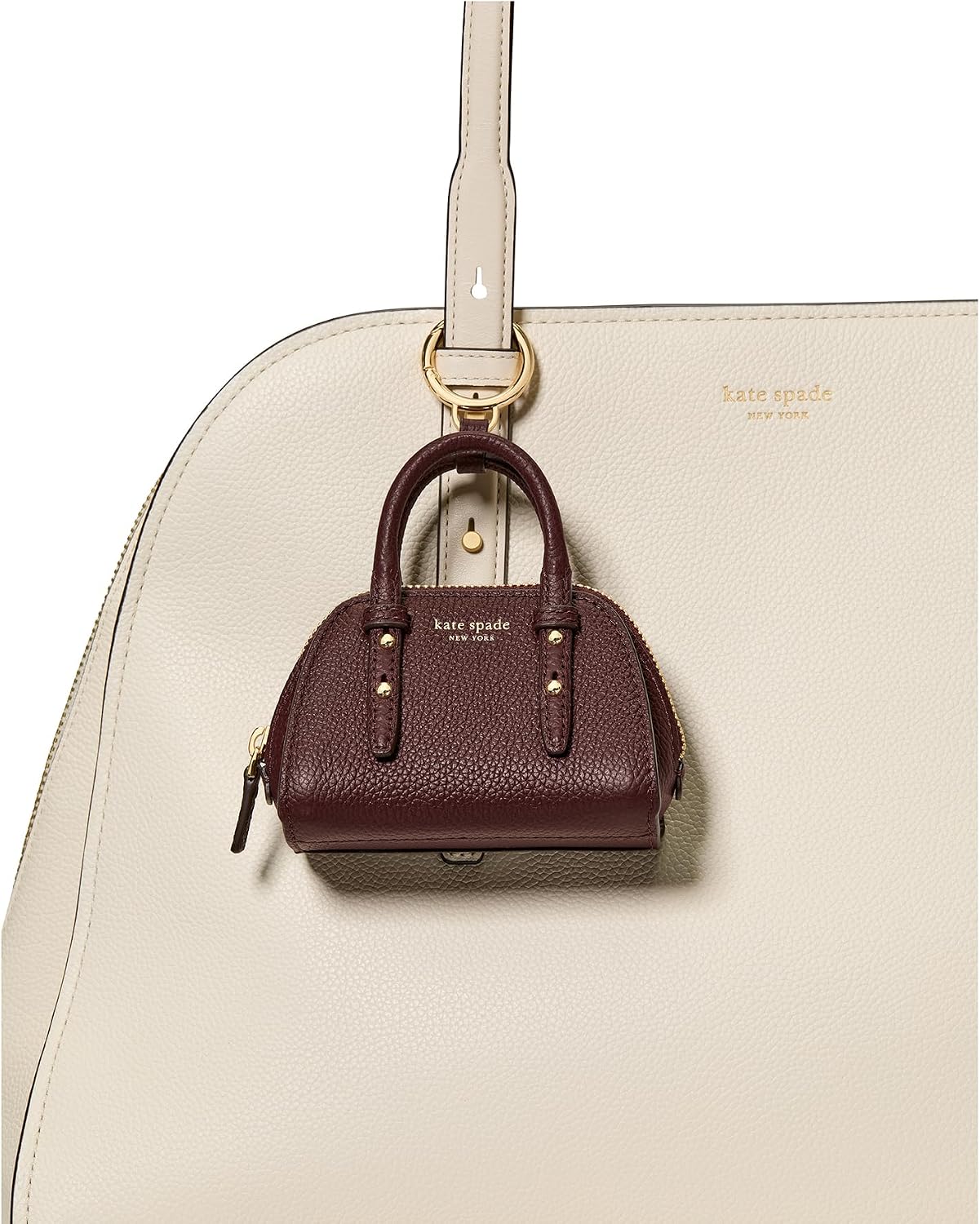 kate spade new york Charmed Smooth Leather On A Roll Taxi Leather Bag Charm