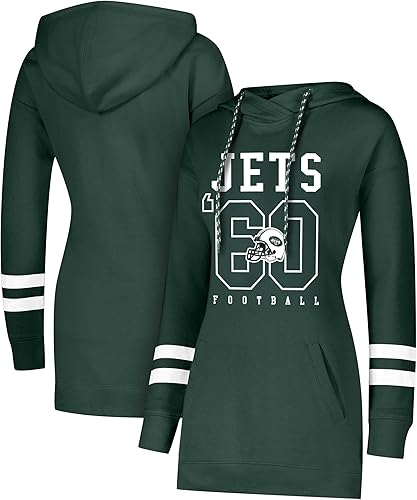 Ultra Game NFL - Sudadera con capucha para mujer, sin botones, sudadera tipo túnica de tela de toalla francesa suave