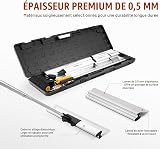 VEVOR Kit lames d'écumage pour cloisons sèches, lames d'écumage 178/254/356/406/610 mm manche d'extension 862-2072 mm, couteau inox pour revêtement de gypse, pour plaques de plâtre, plaques murales - 3