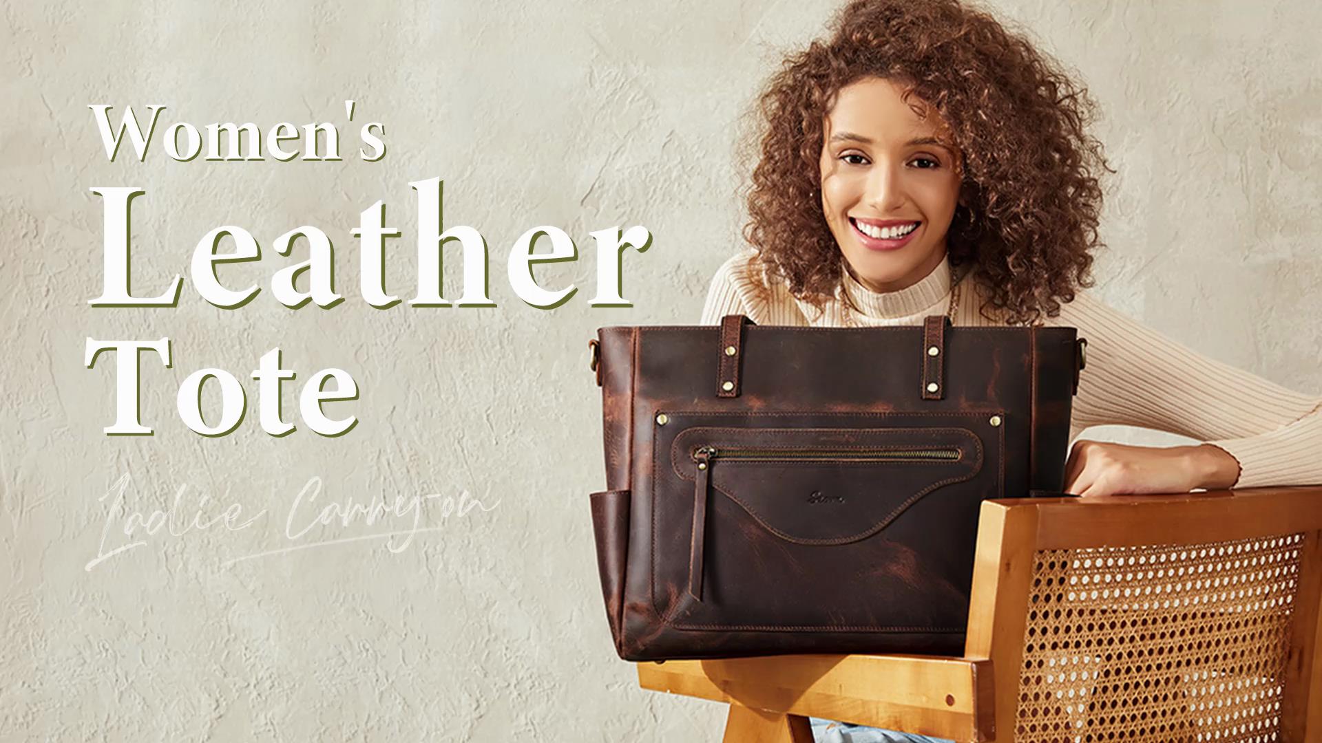 Bolso Tote de Cuero para Mujer con Asas Grandes miniatura 7