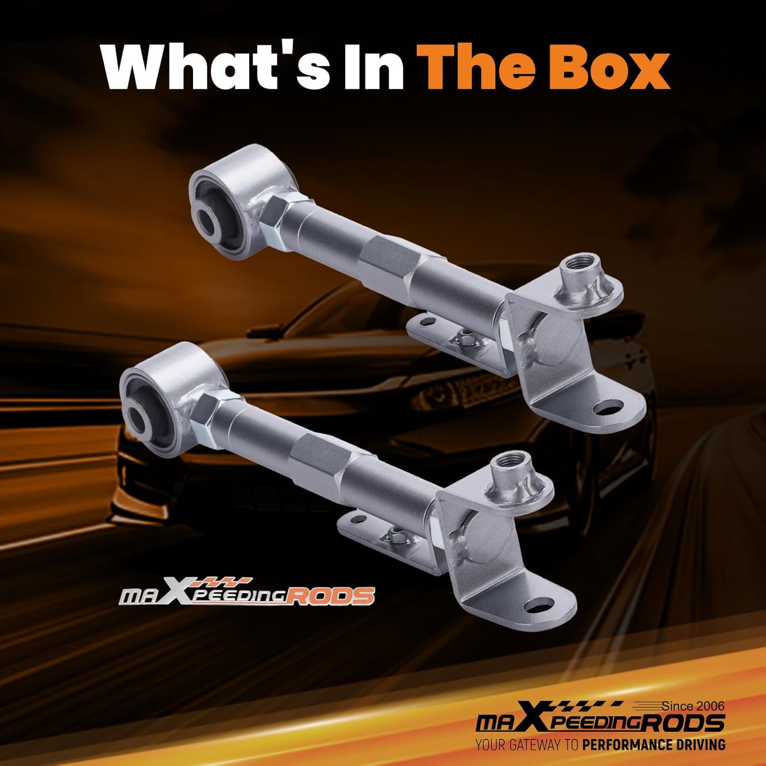 maXpeedingrods Rear Upper Camber Arms for Honda CRV 2002-2006, Element 2003-2011, Adjustable Control Arm Kit -2° to +4°