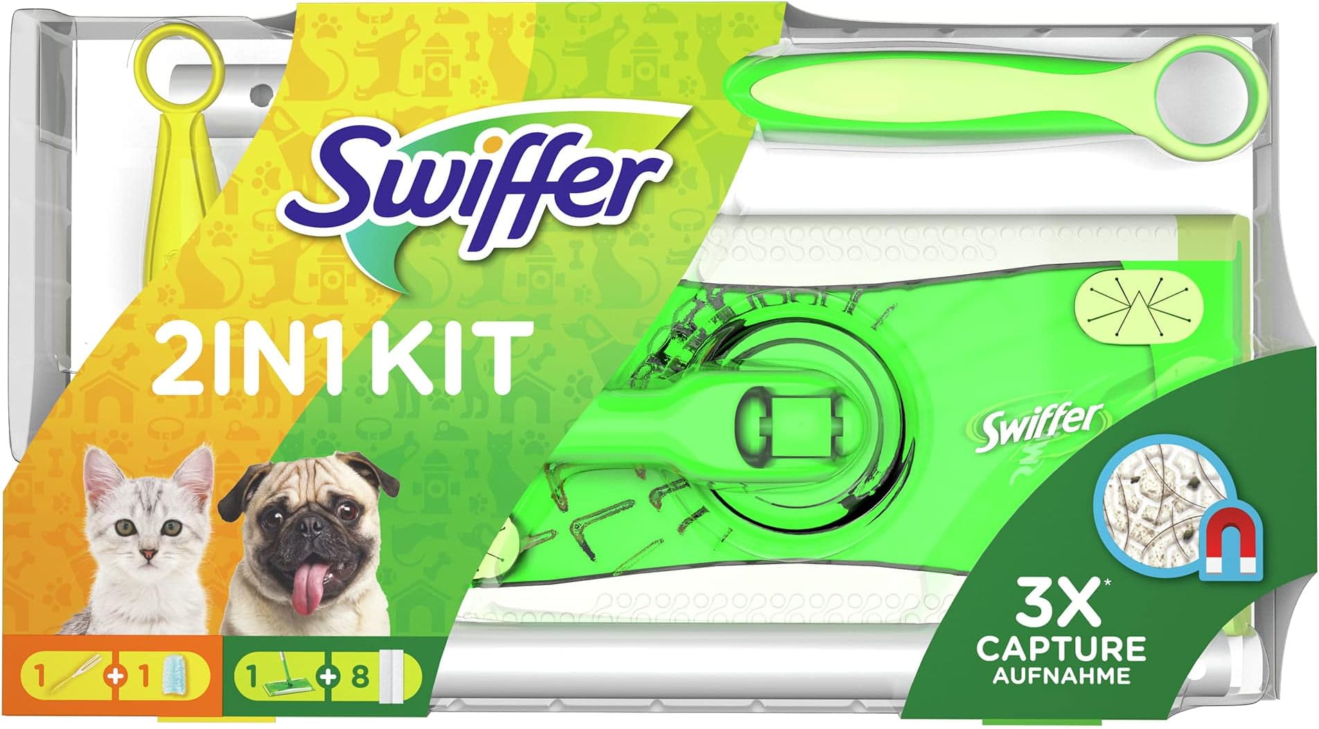 Swiffer Limited Edition Set (1 Floor Mop Plus 8 Basic Dusters Plus 1 Dust Magnet Plus 1 Cloth)